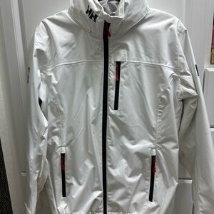 Helly Hansen White Jacket with Black and Red Accents